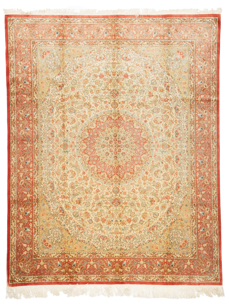 Extremely Fine Vintage Silk  Qum Rug 8'0'' x 10'0''