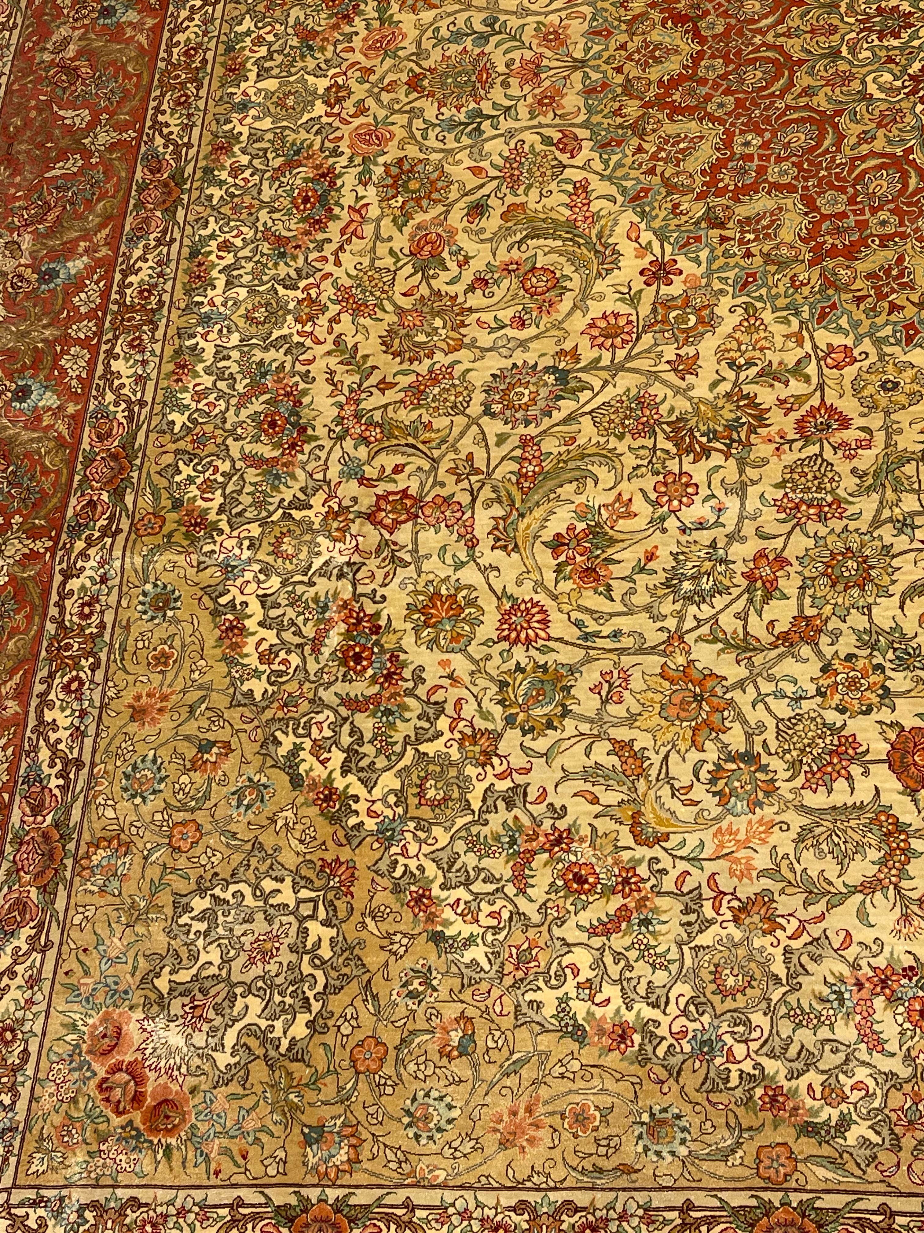 Extremely Fine Vintage Silk  Qum Rug 8'0'' x 10'0''