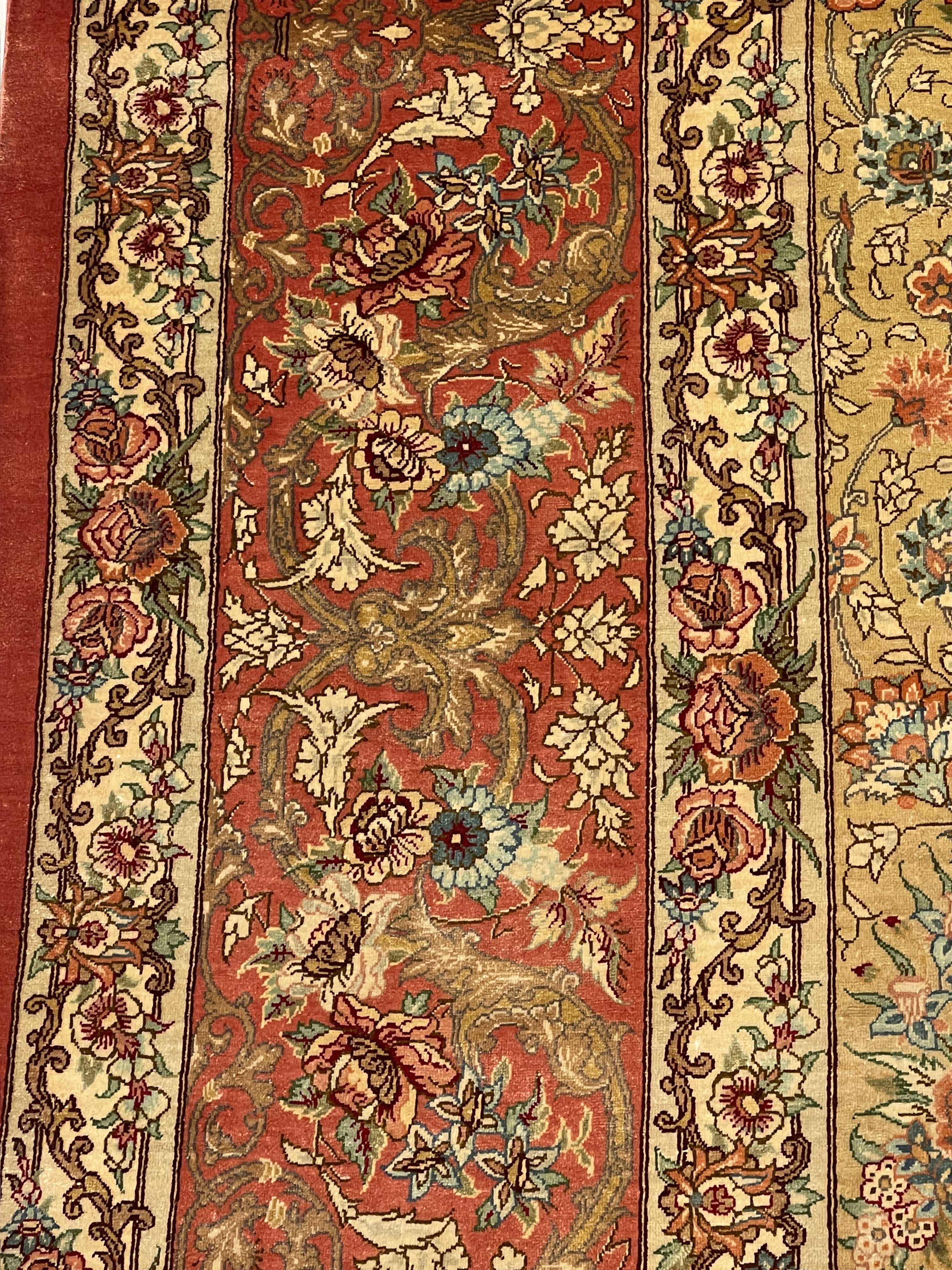 Extremely Fine Vintage Silk  Qum Rug 8'0'' x 10'0''