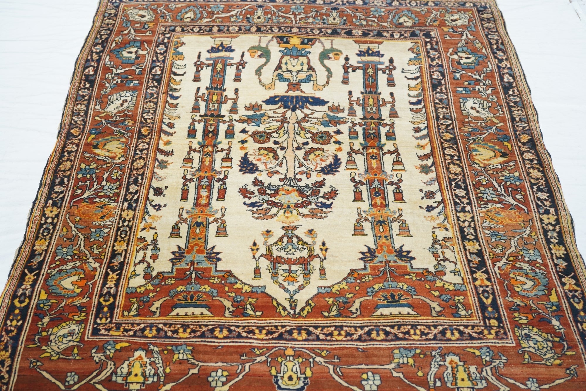 Antique Haji Jalili Tabriz Rug 4'5'' x 5'11''