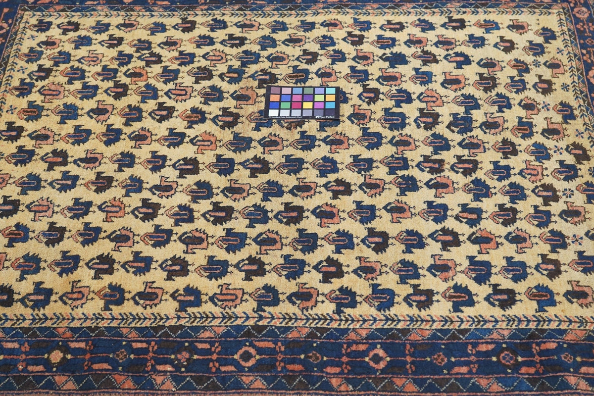 Antique Tribal Afshar Rug 3'9'' x 4'8''