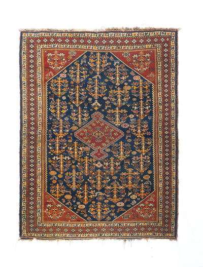 Antique Qashqai Rug 3'8'' x 4'10''