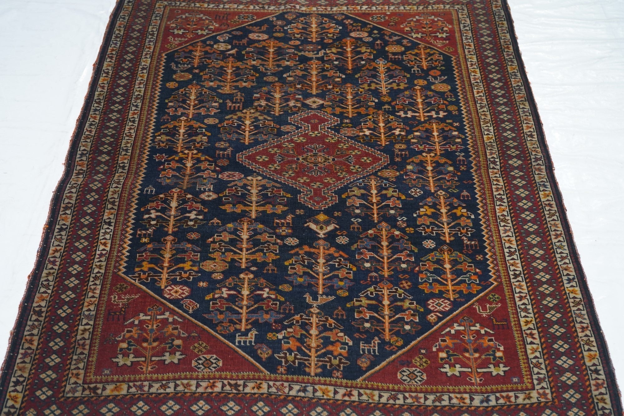 Antique Qashqai Rug 3'8'' x 4'10''