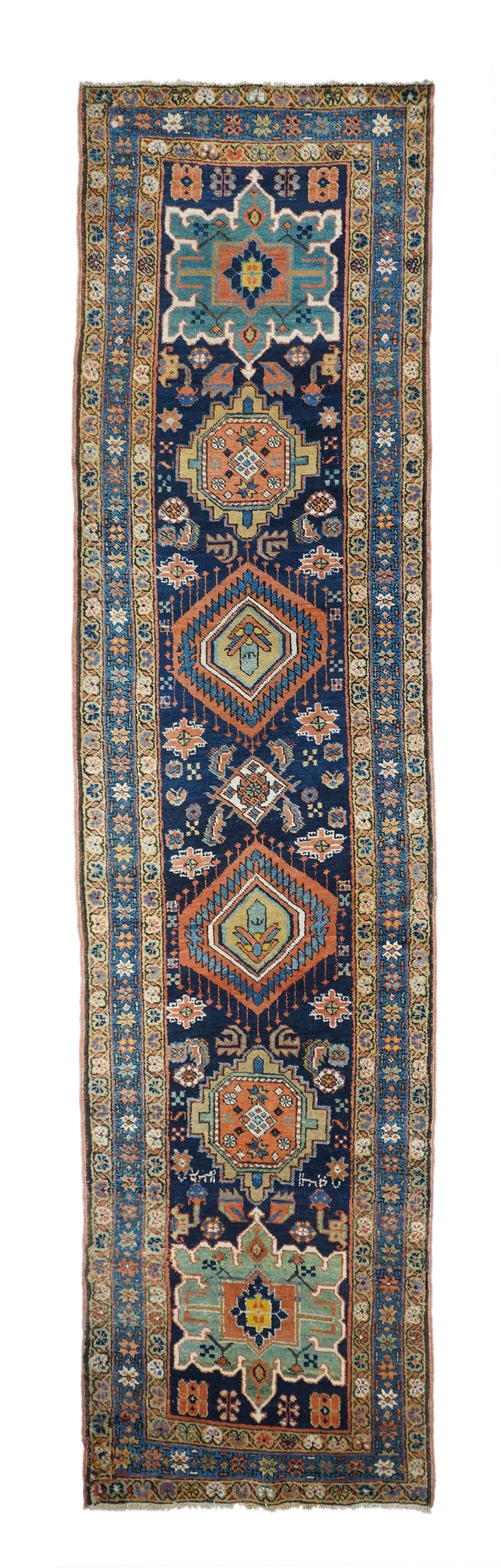 Antique  Heriz Runner 3'4'' x 14'5''