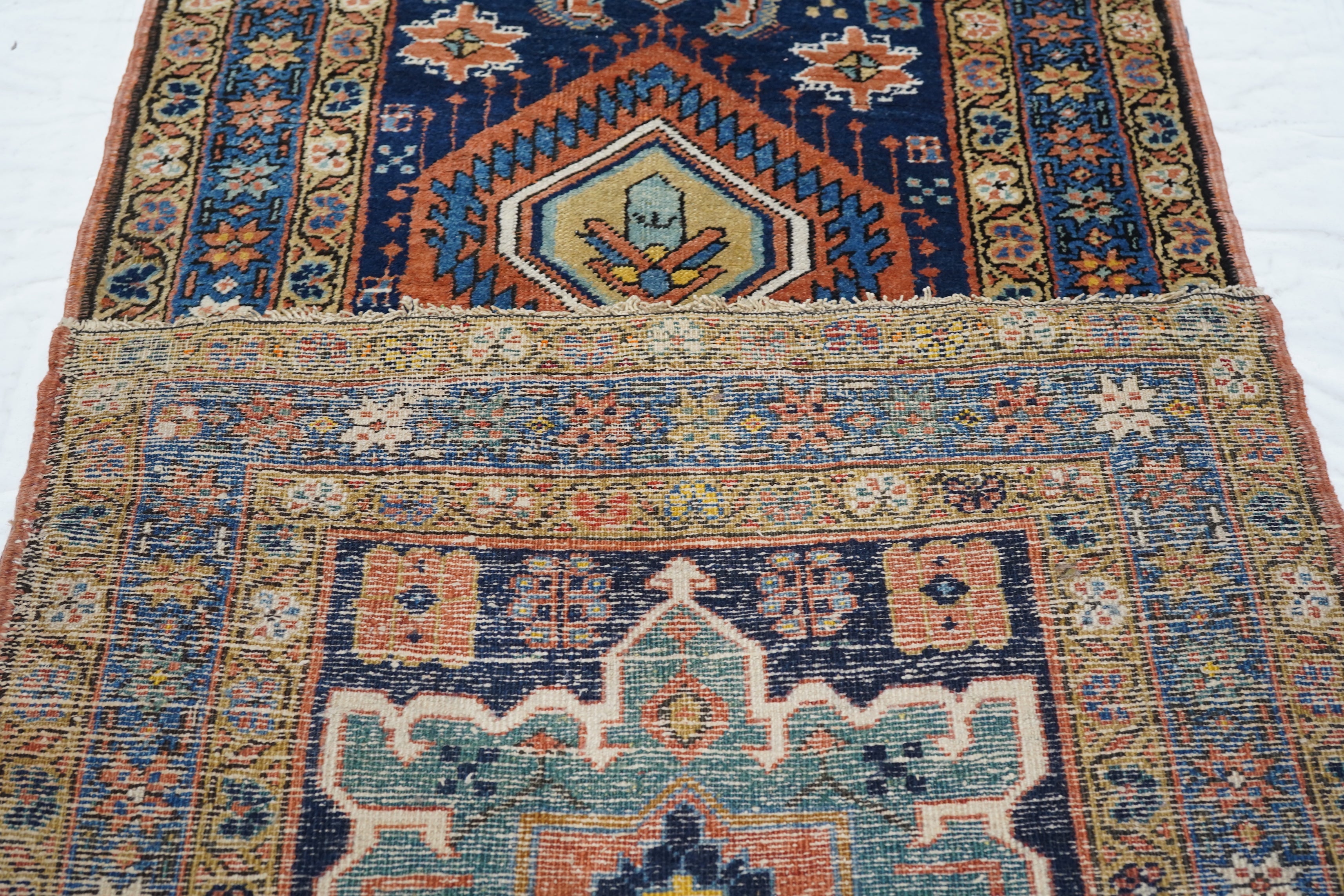 Antique  Heriz Runner 3'4'' x 14'5''