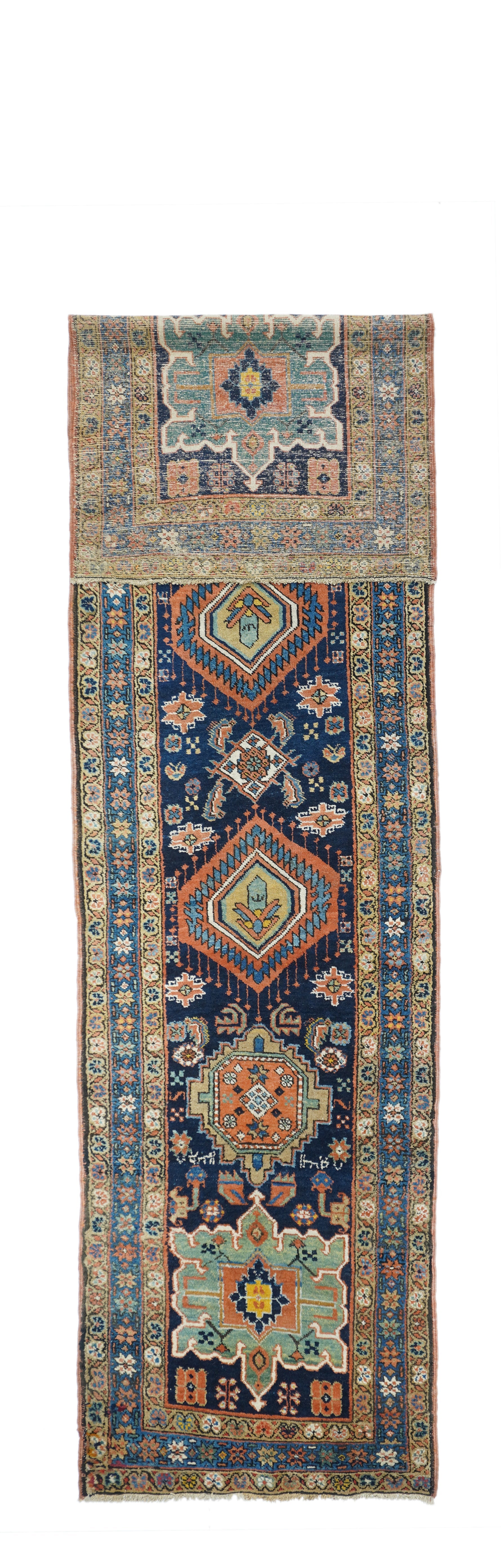 Antique  Heriz Runner 3'4'' x 14'5''