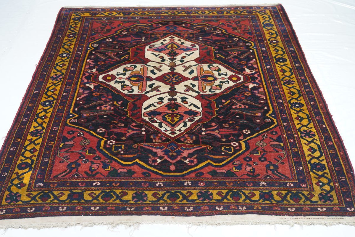 Antique Bakhtiari Rug 5'0'' x 6'4''