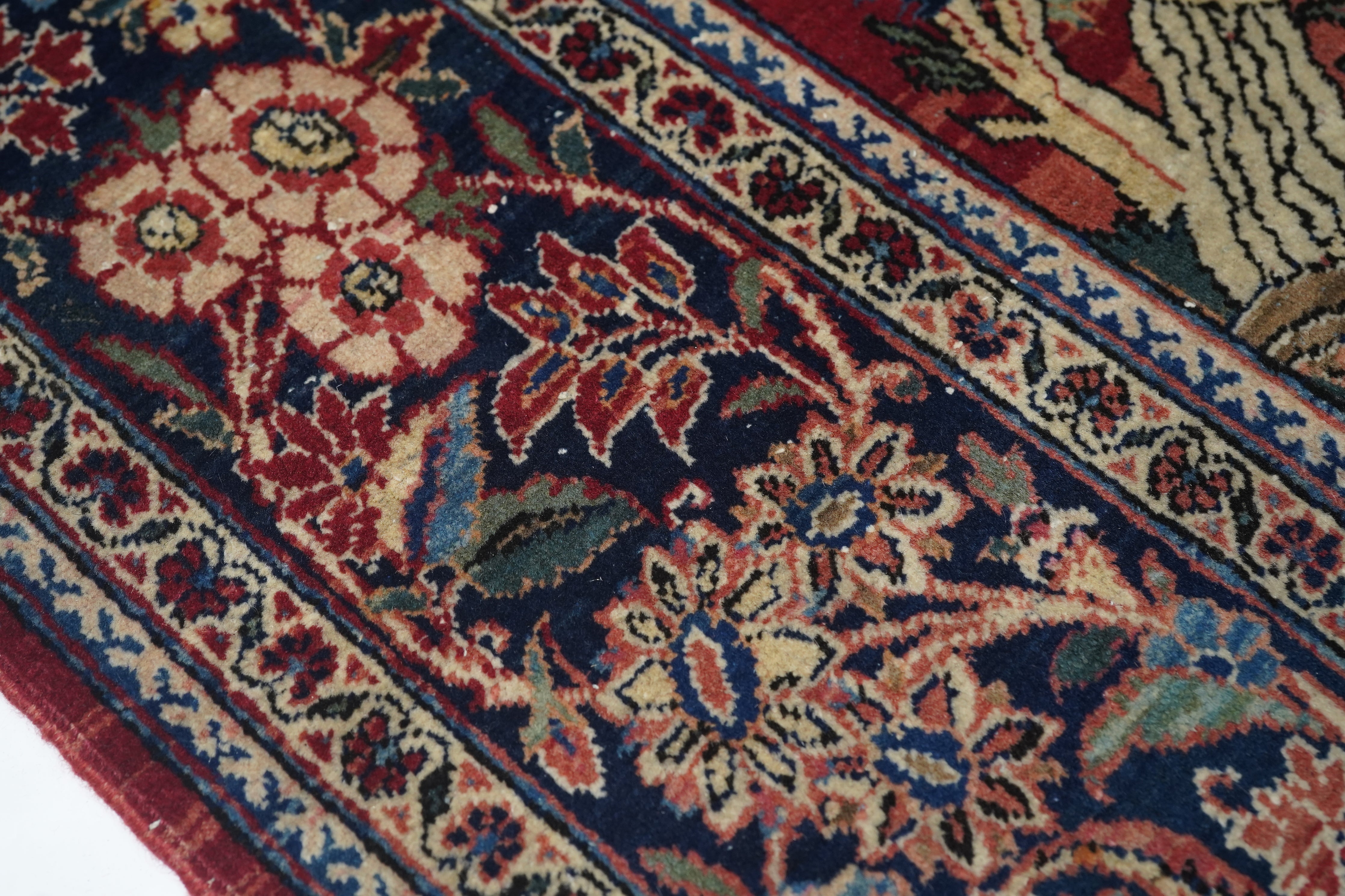 Vintage Kashan Rug 4'4'' x 6'6''