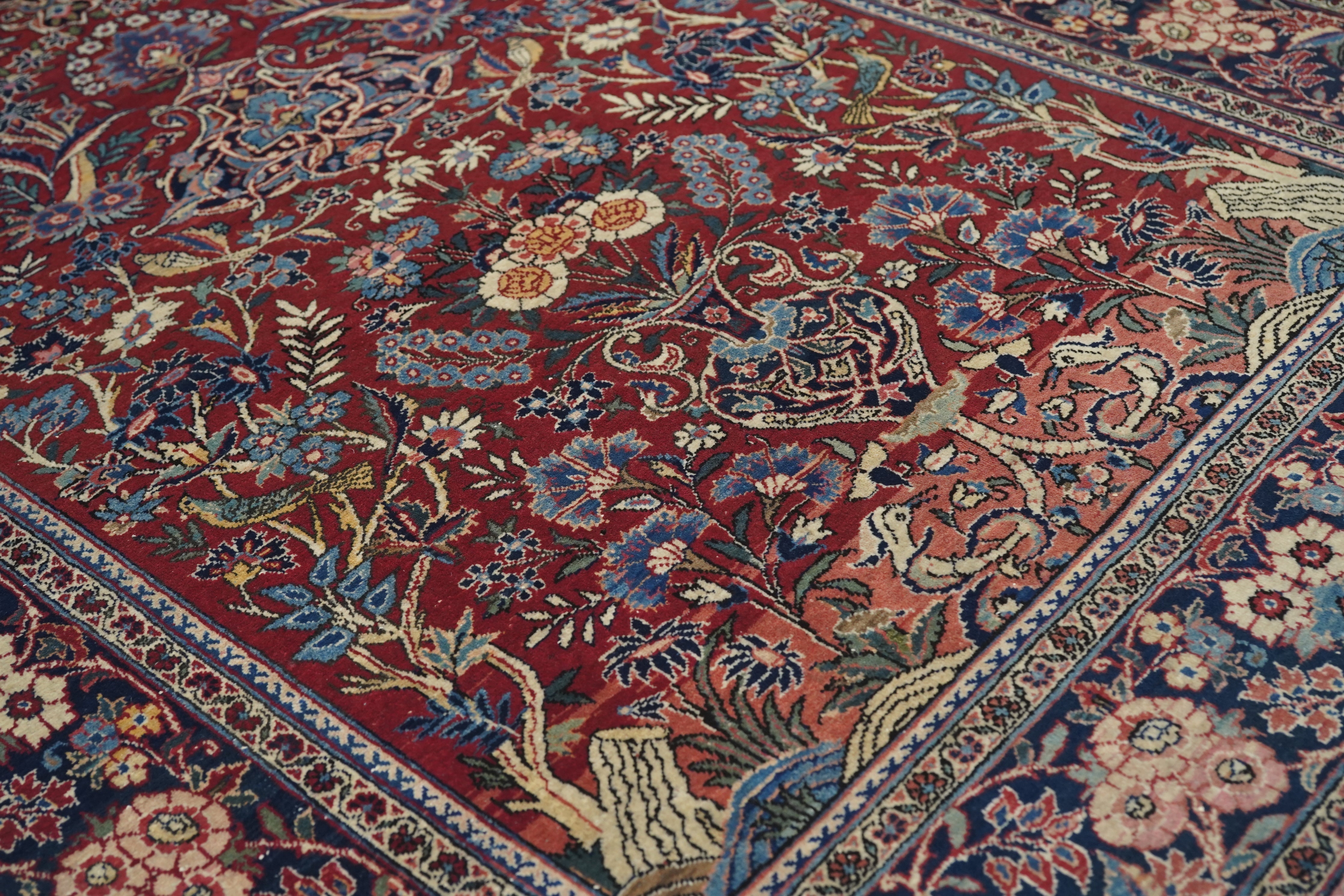 Vintage Kashan Rug 4'4'' x 6'6''