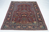 Vintage Kashan Rug 4'4'' x 6'6''