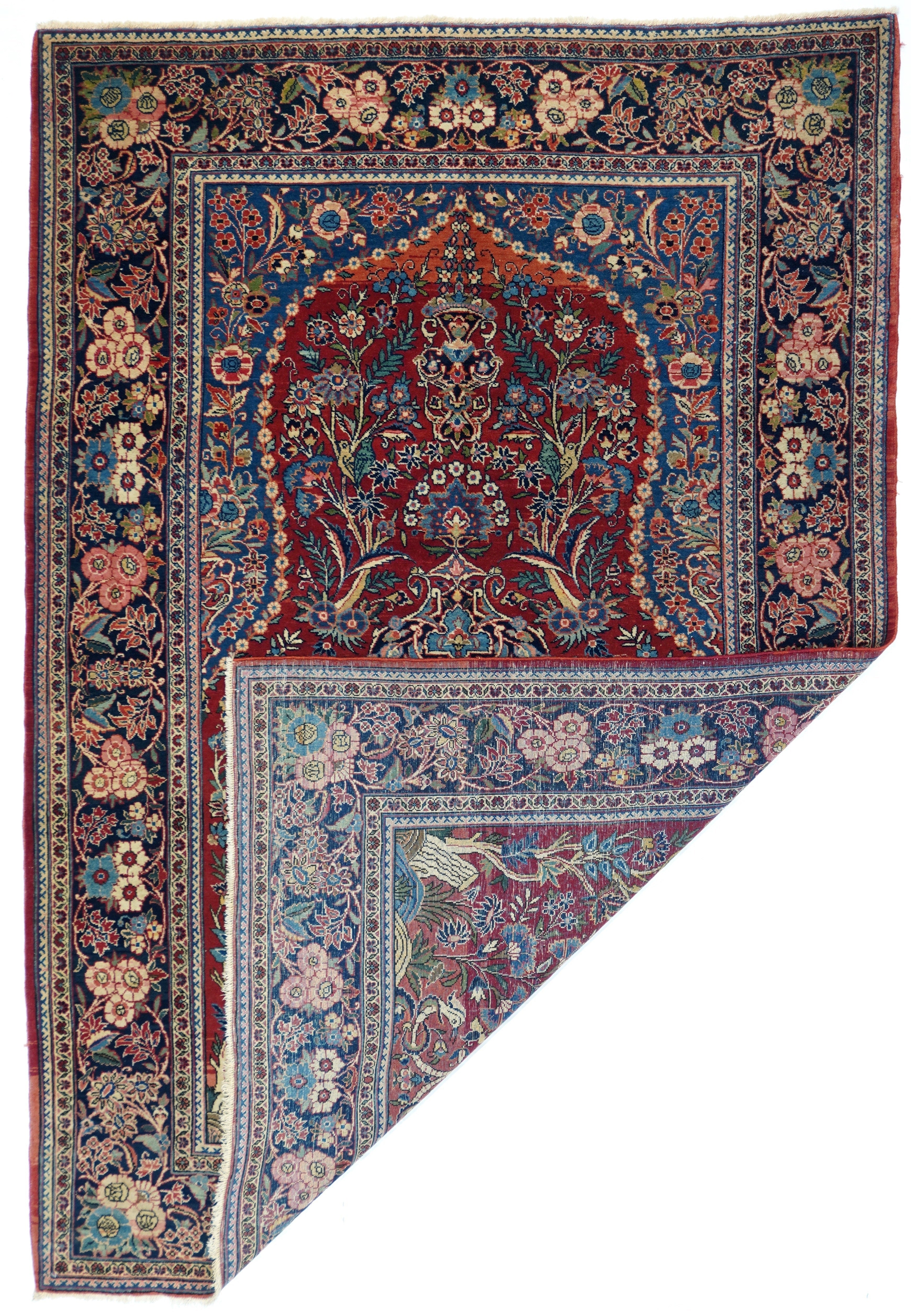 Vintage Kashan Rug 4'4'' x 6'6''