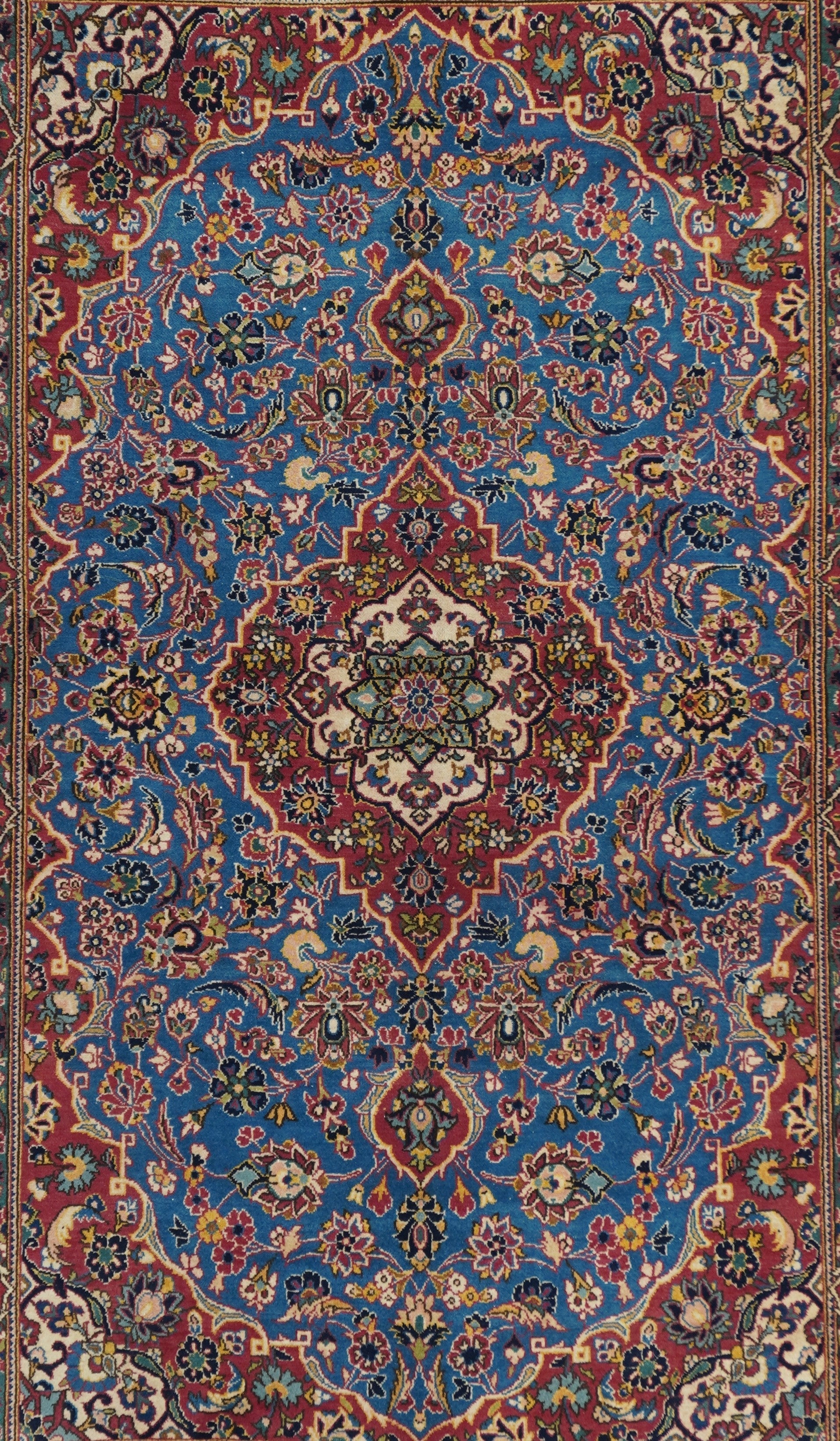 Vintage  Kashan Rug 4'7'' x 6'10''
