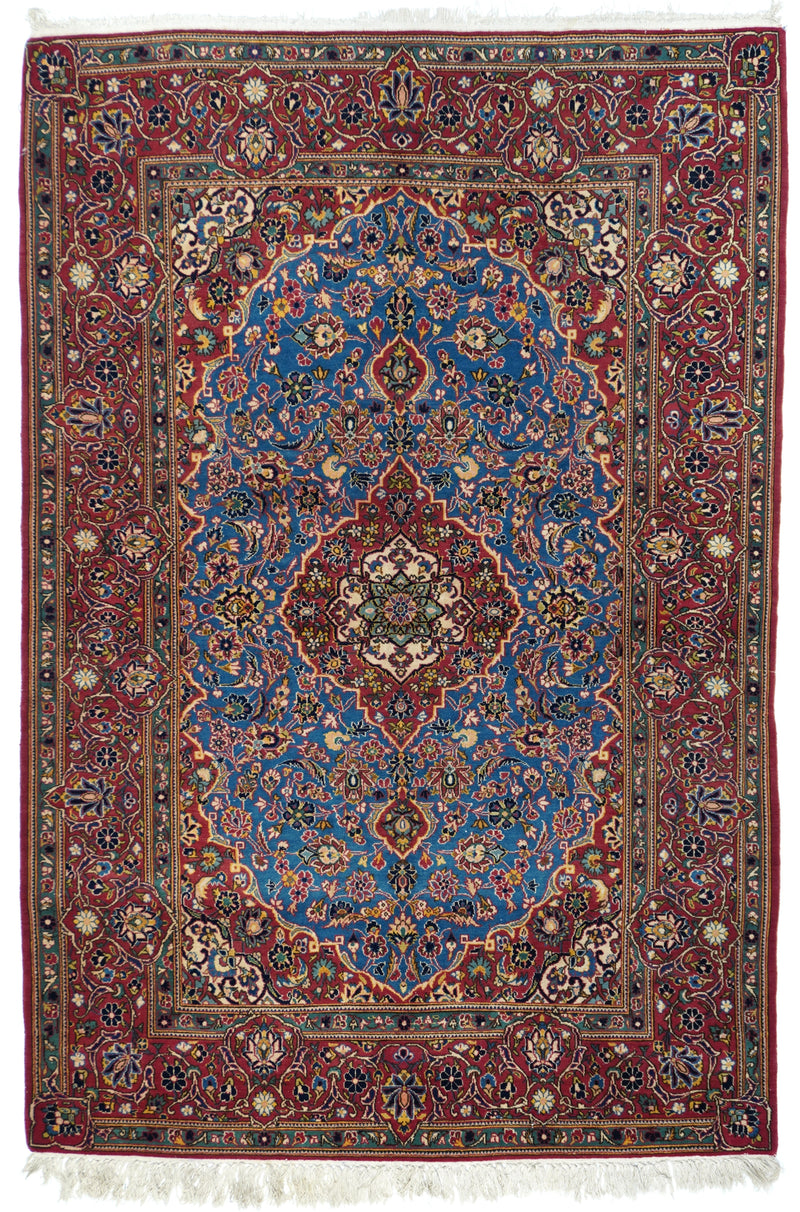 Vintage  Kashan Rug 4'7'' x 6'10''