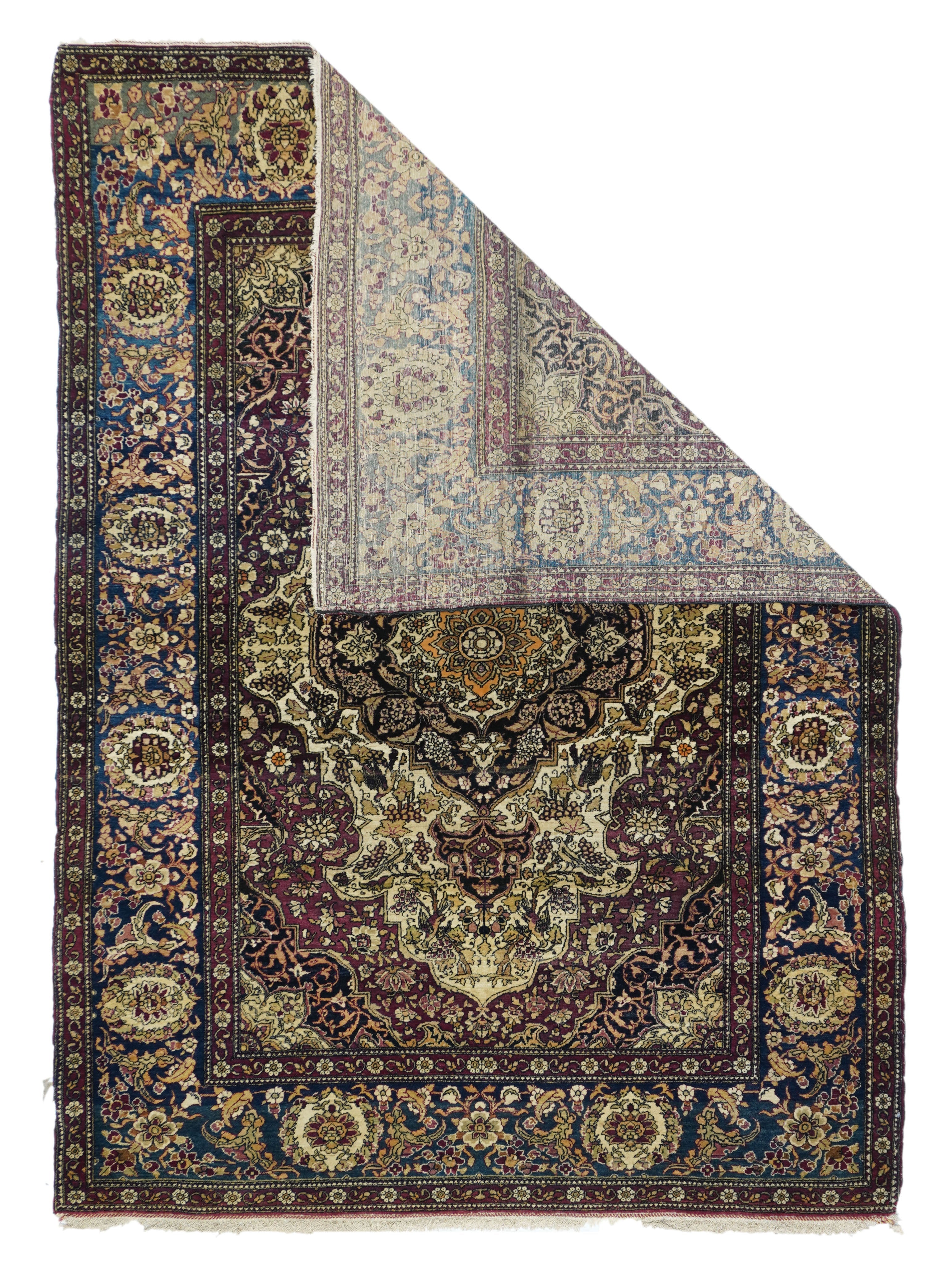 Antique  Tehran Rug 4'7'' x 6'7''
