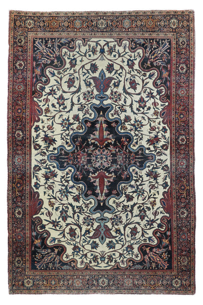 Antique Farahan Sarouk Rug 4'3'' x 6'5''