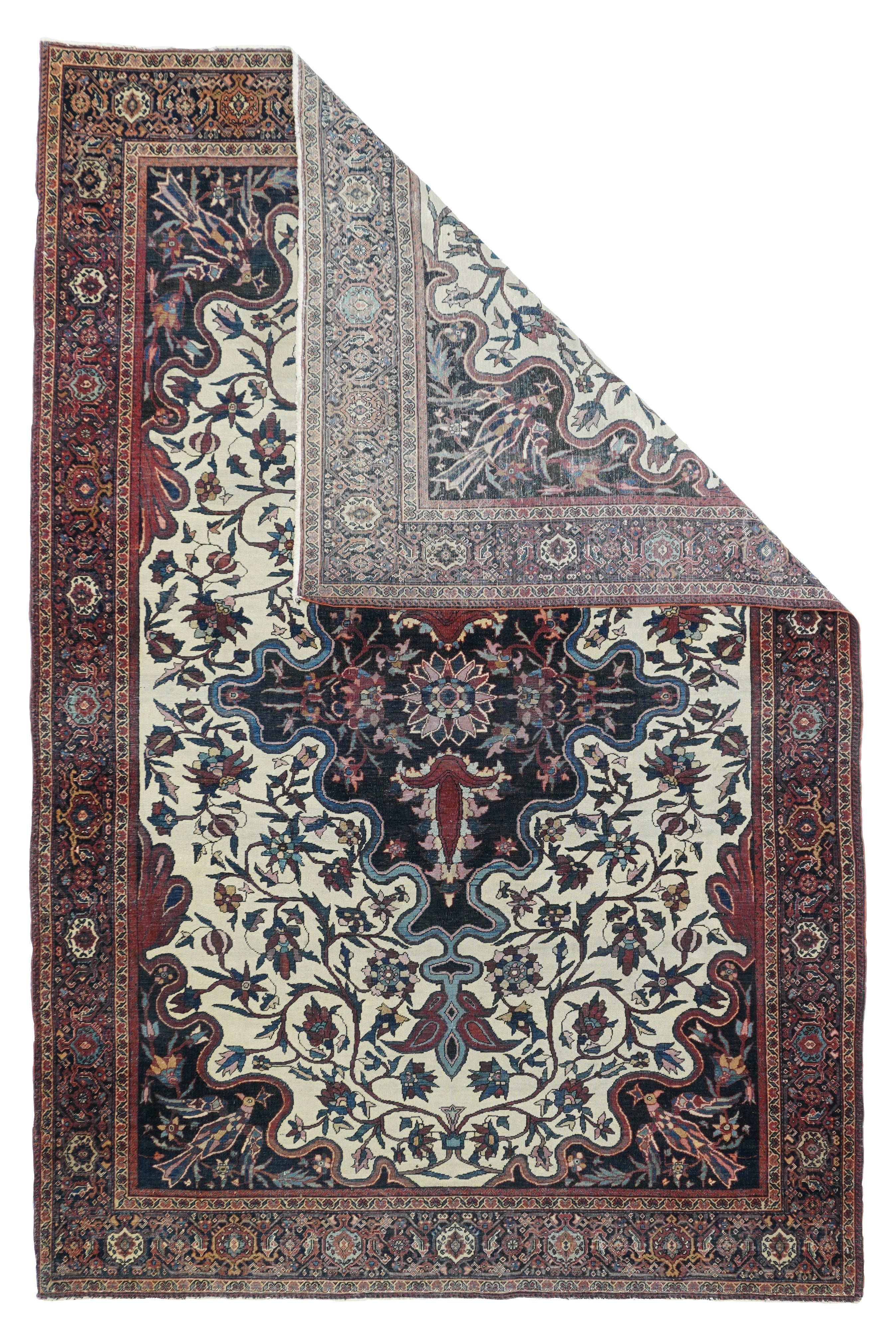 Antique Farahan Sarouk Rug 4'3'' x 6'5''
