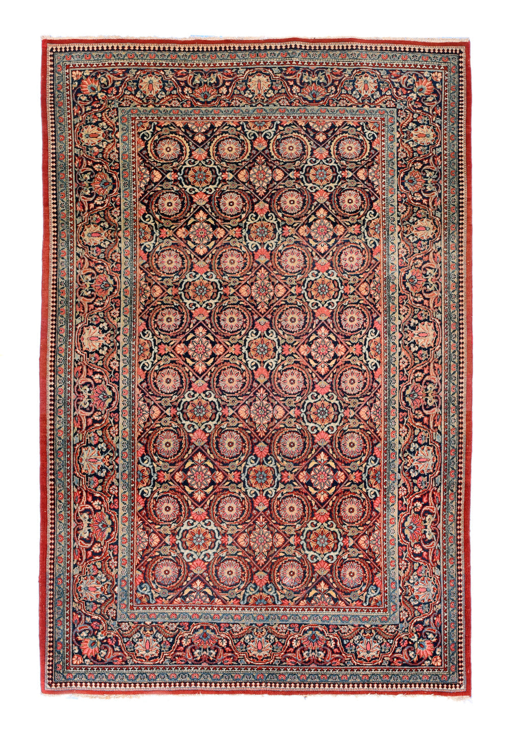 Antique Kashan Dabir Rug 4'4'' x 6'10''