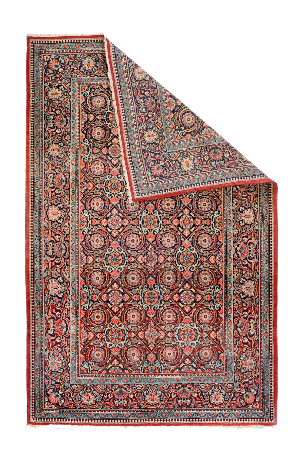 Antique Dabir Kashan Rug 4'4'' x 6'10''