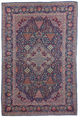 Antique Kashan Dabir Rug 4'4'' x 6'8''