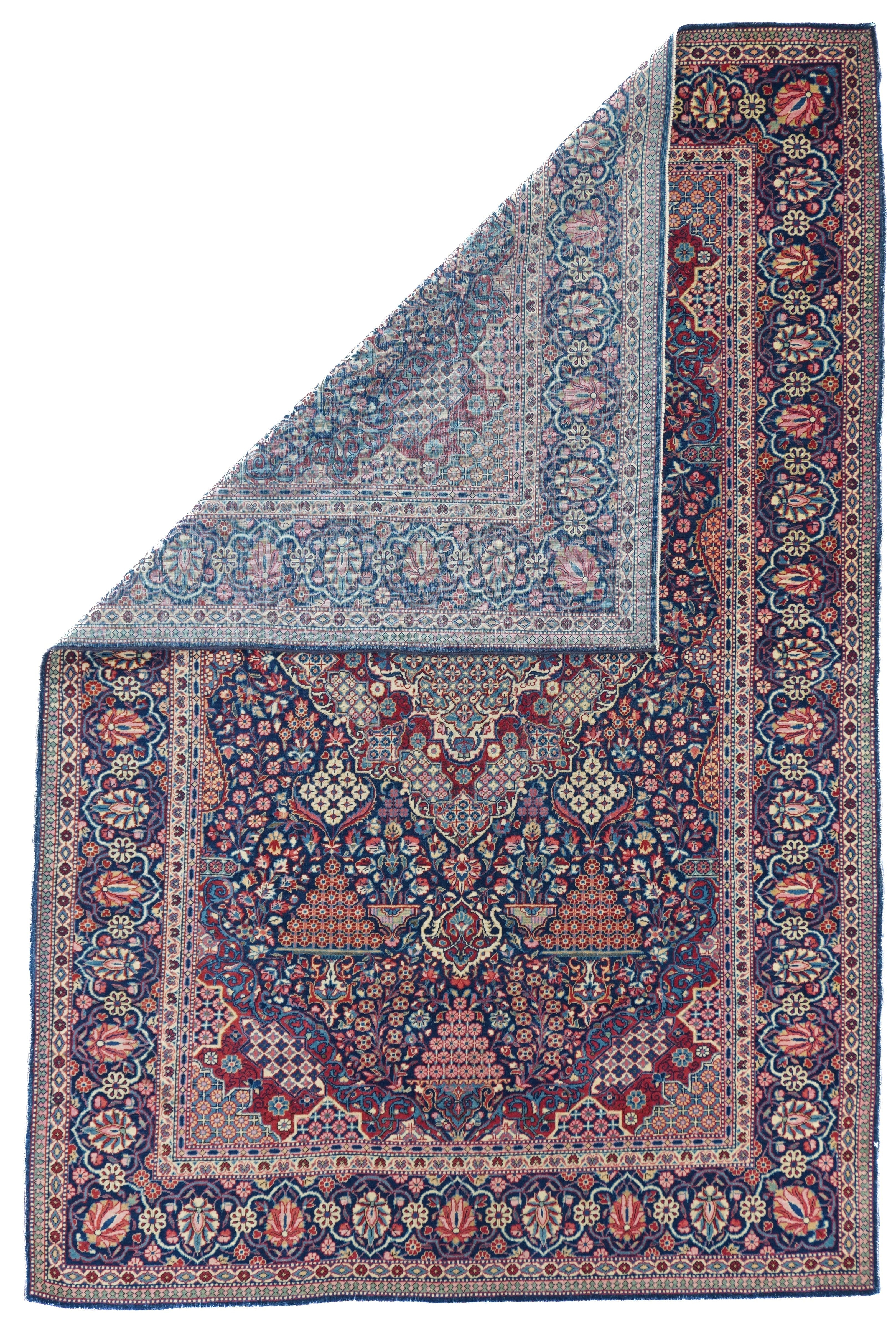 Antique Dabir Kashan Rug 4'4'' x 6'8''