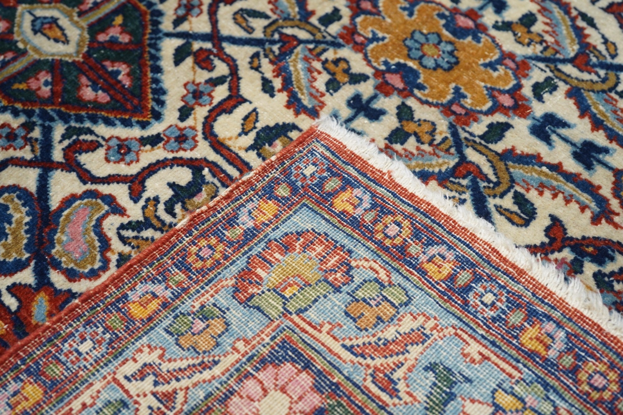 Antique  Dabir Kashan Rug 4'4'' x 6'10''