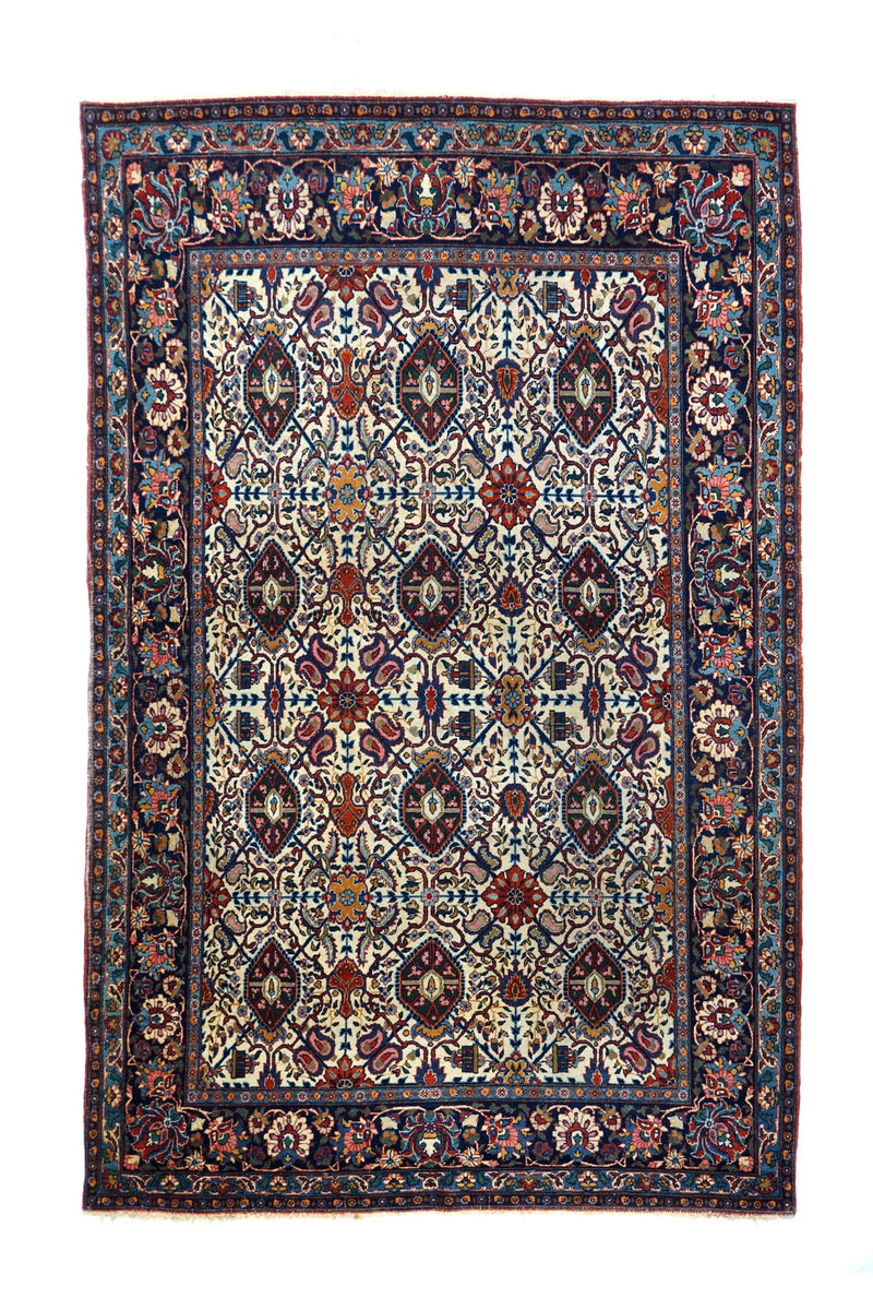 Antique  Dabir Kashan Rug 4'4'' x 6'10''