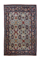 Antique  Dabir Kashan Rug 4'4'' x 6'10''