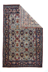 Antique  Dabir Kashan Rug 4'4'' x 6'10''