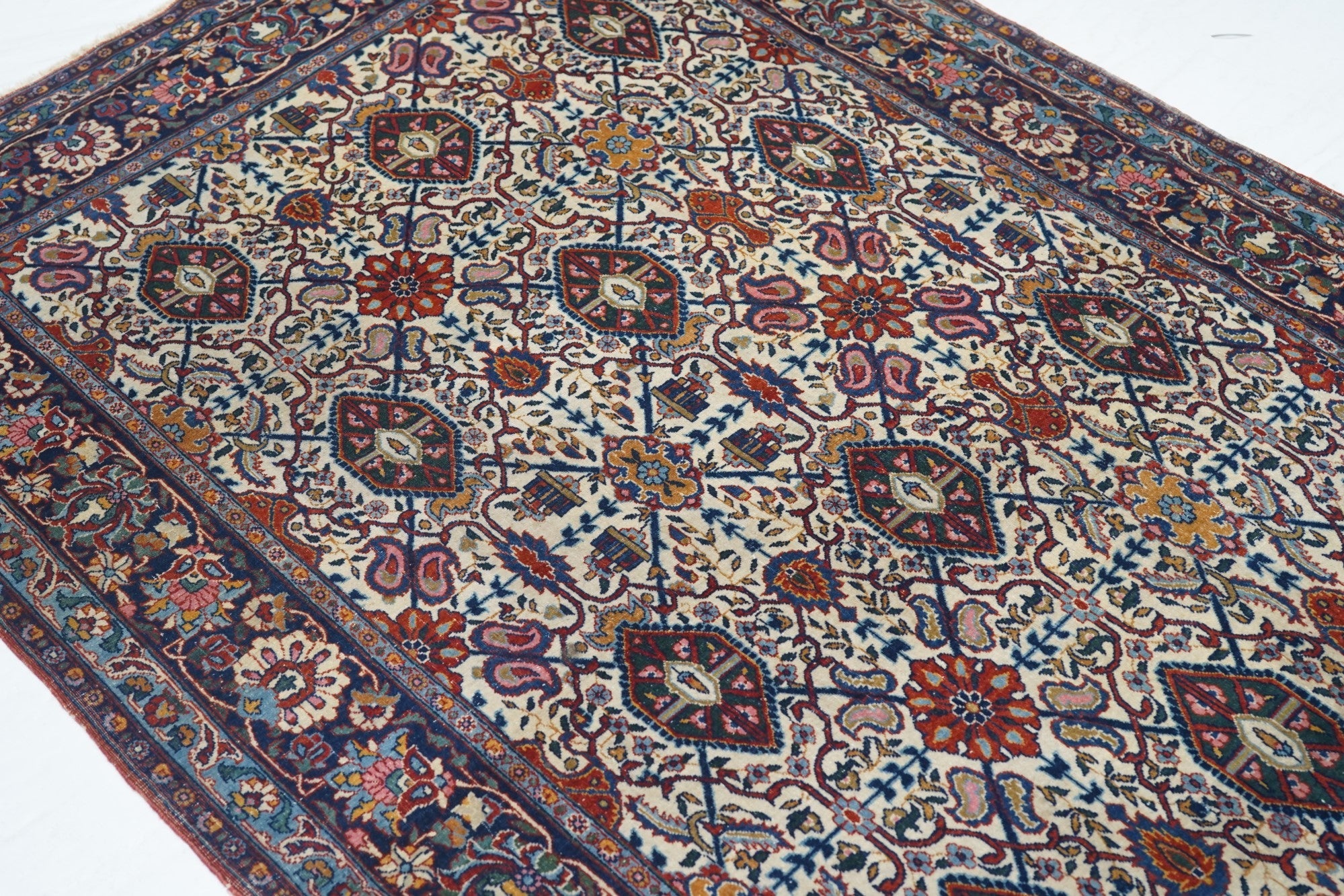 Antique  Dabir Kashan Rug 4'4'' x 6'10''