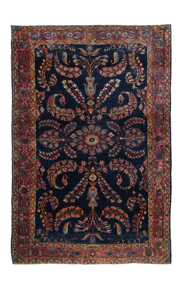 Antique Mohajeran Sarouk Rug 4'4'' x 6'4''