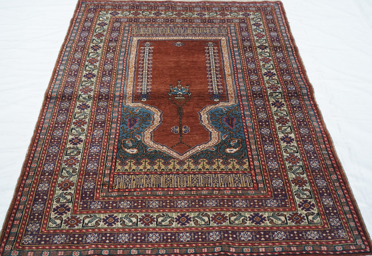 Vintage Turkish Rug 3'10'' x 5'9''