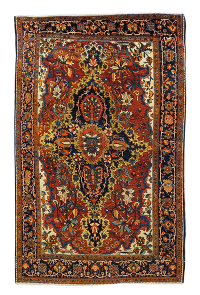 Antique  Farahan Sarouk Rug 4'6'' x 7'0''