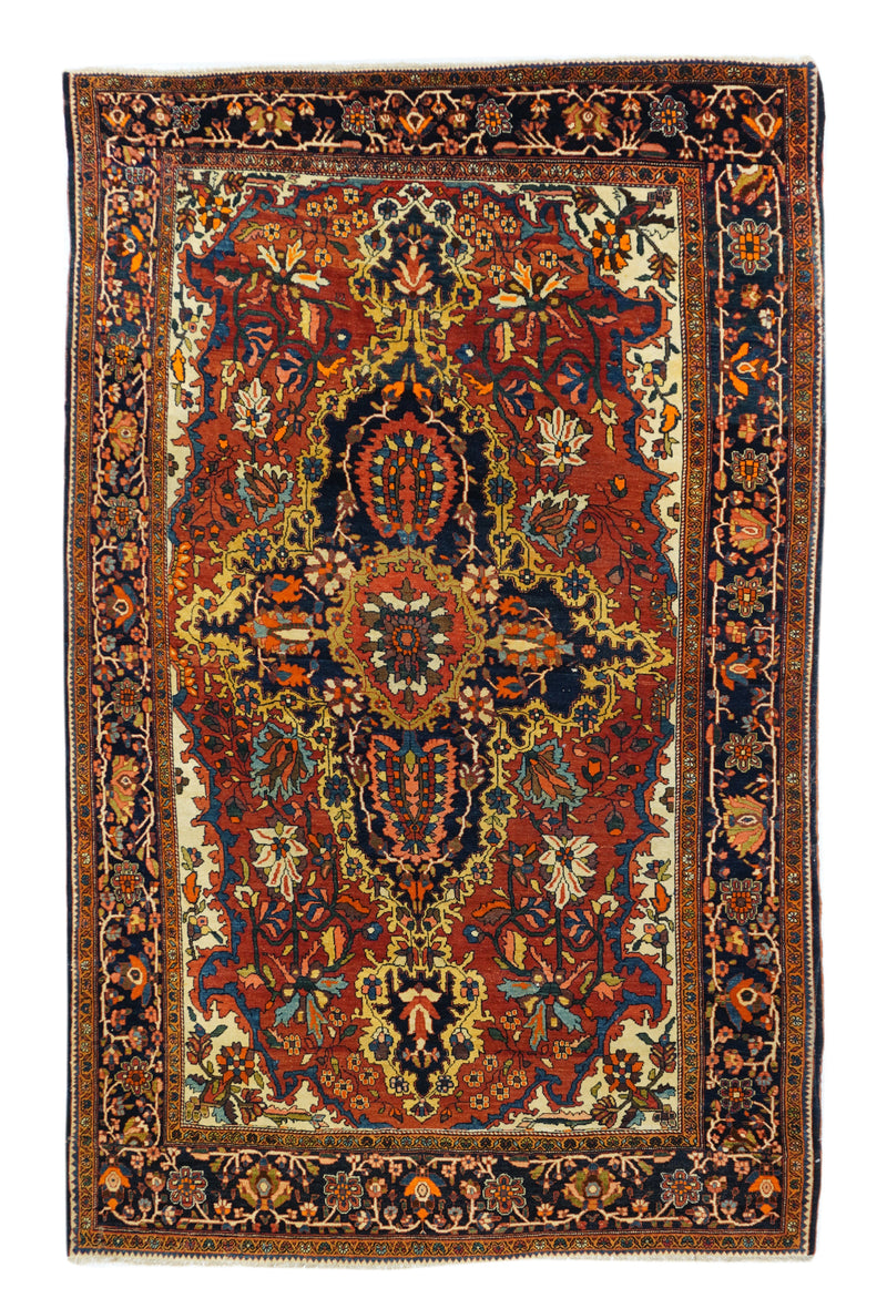 Antique  Farahan Sarouk Rug 4'6'' x 7'0''