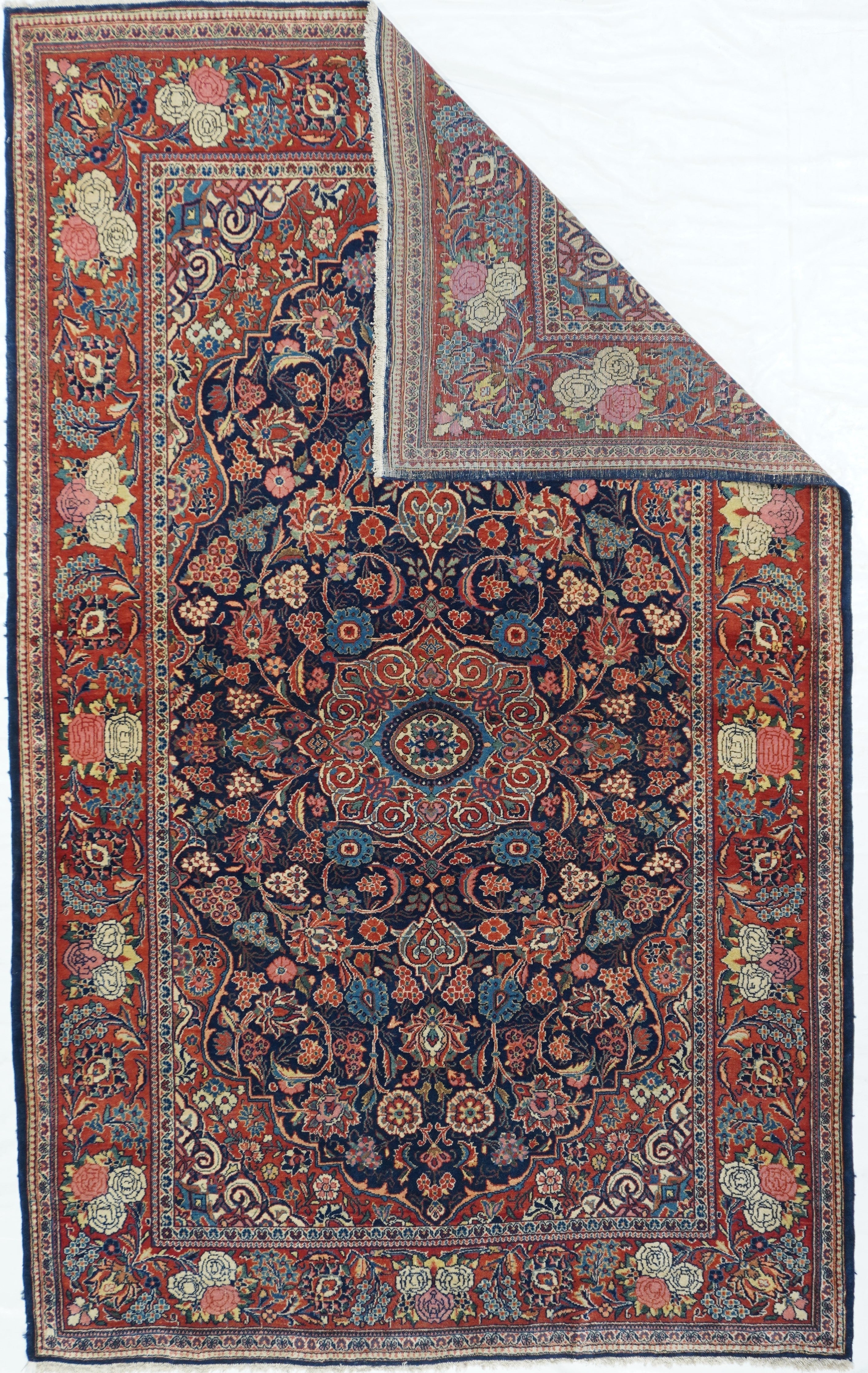 Vintage  Kashan Rug 4'8'' x 7'7''