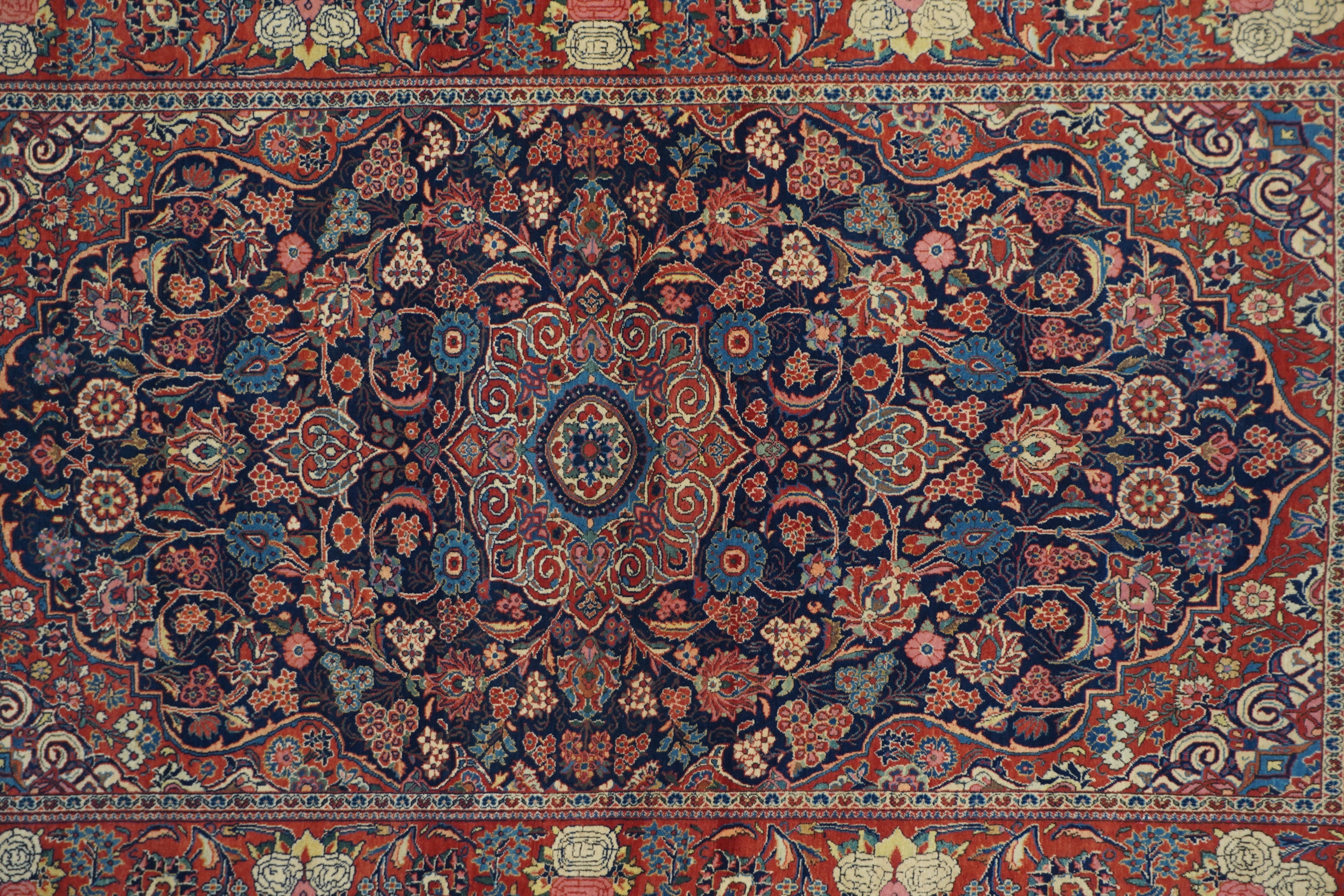 Vintage  Kashan Rug 4'8'' x 7'7''