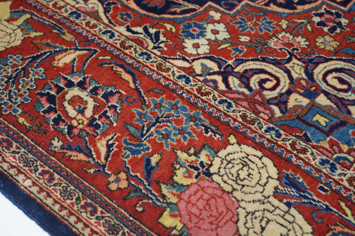 Vintage  Kashan Rug 4'8'' x 7'7''
