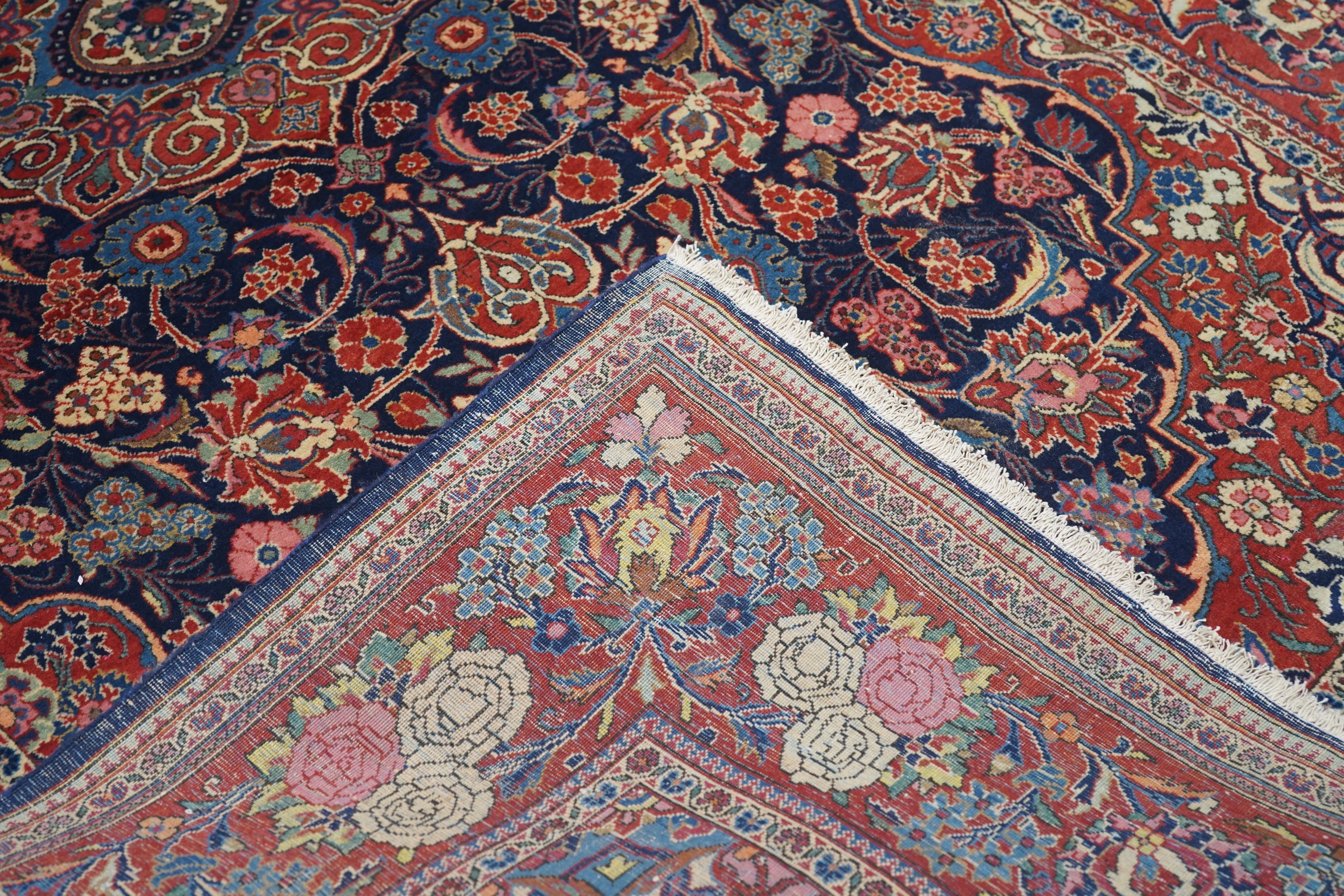 Vintage  Kashan Rug 4'8'' x 7'7''