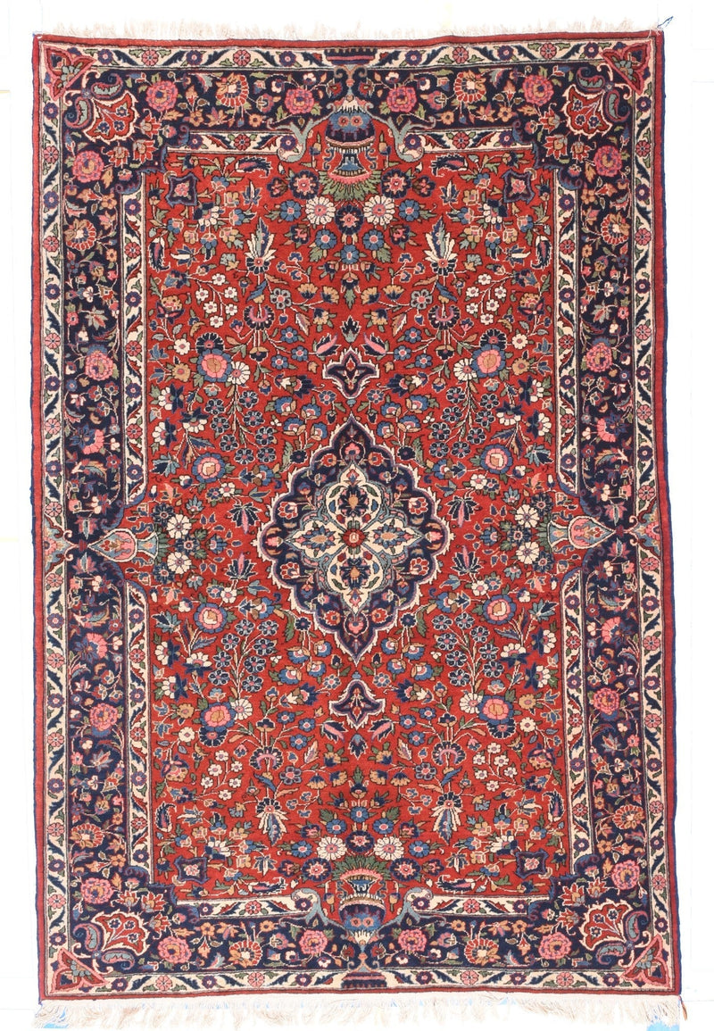 Antique Kashan Rug 4'4'' x 6'10''