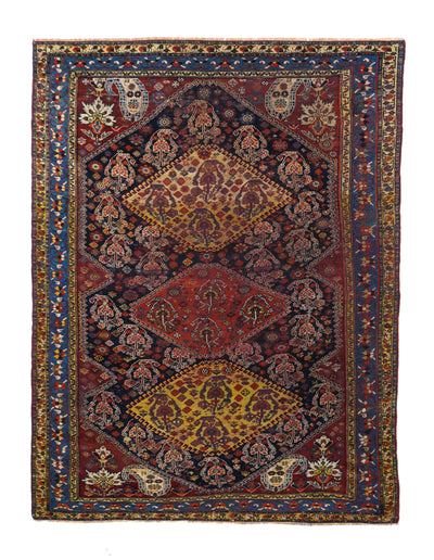 Antique Qashqai Rug 5'1