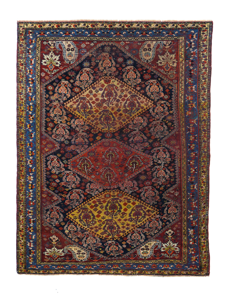 Antique Qashqai Rug 5'1