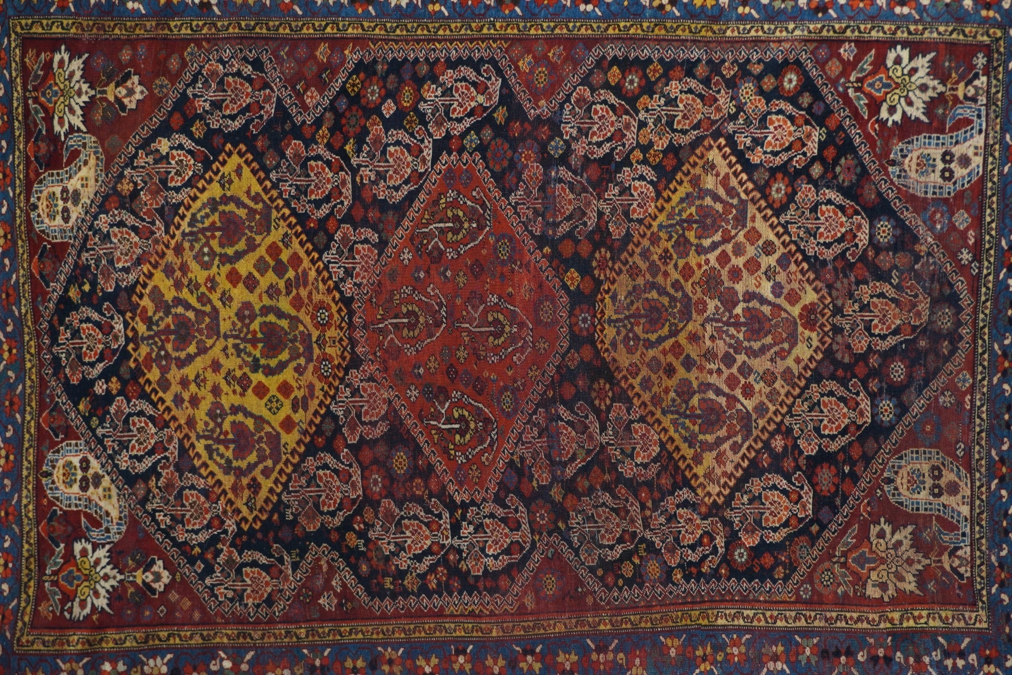 Antique Qashqai Rug 5'1" x 7' 1"