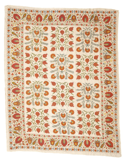 Antique Suzani Rug 6'2