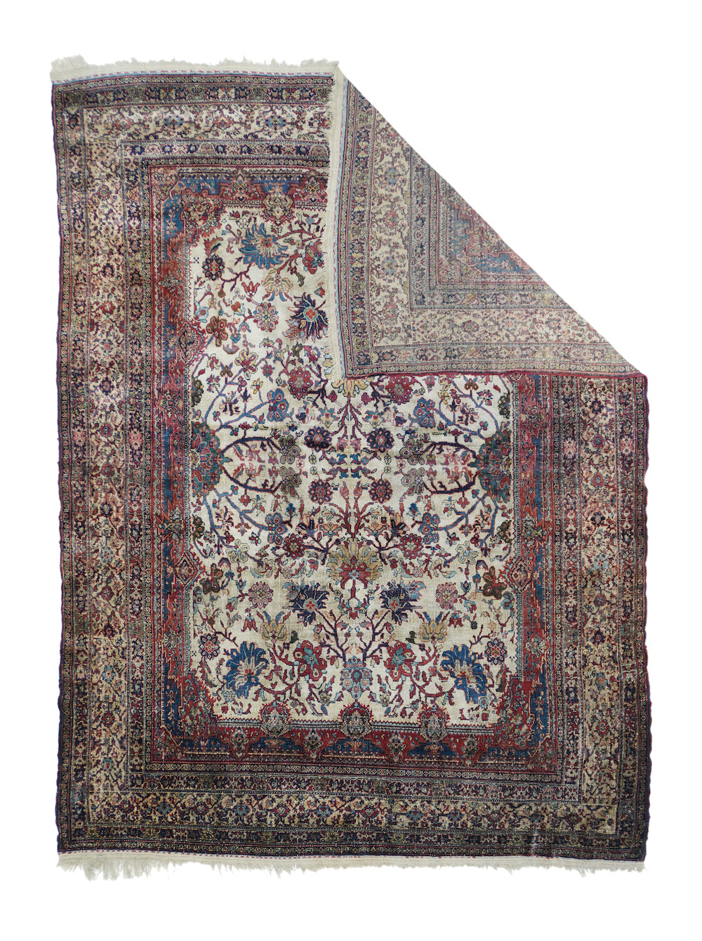 Antique Silk Rare  Senneh Rug 4'9'' x 6'4''