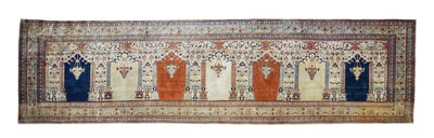 Antique Silk Rug 3'6'' x 13'9''