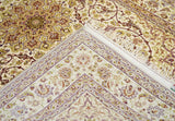 Extremely Fine  Isfahan Wool and Silk. Signed Saraf Mamoury Rug 4'10'' x 7'9''