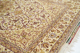 Extremely Fine  Isfahan Wool and Silk. Signed Saraf Mamoury Rug 4'10'' x 7'9''