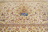 Extremely Fine  Isfahan Wool and Silk. Signed Saraf Mamoury Rug 4'10'' x 7'9''