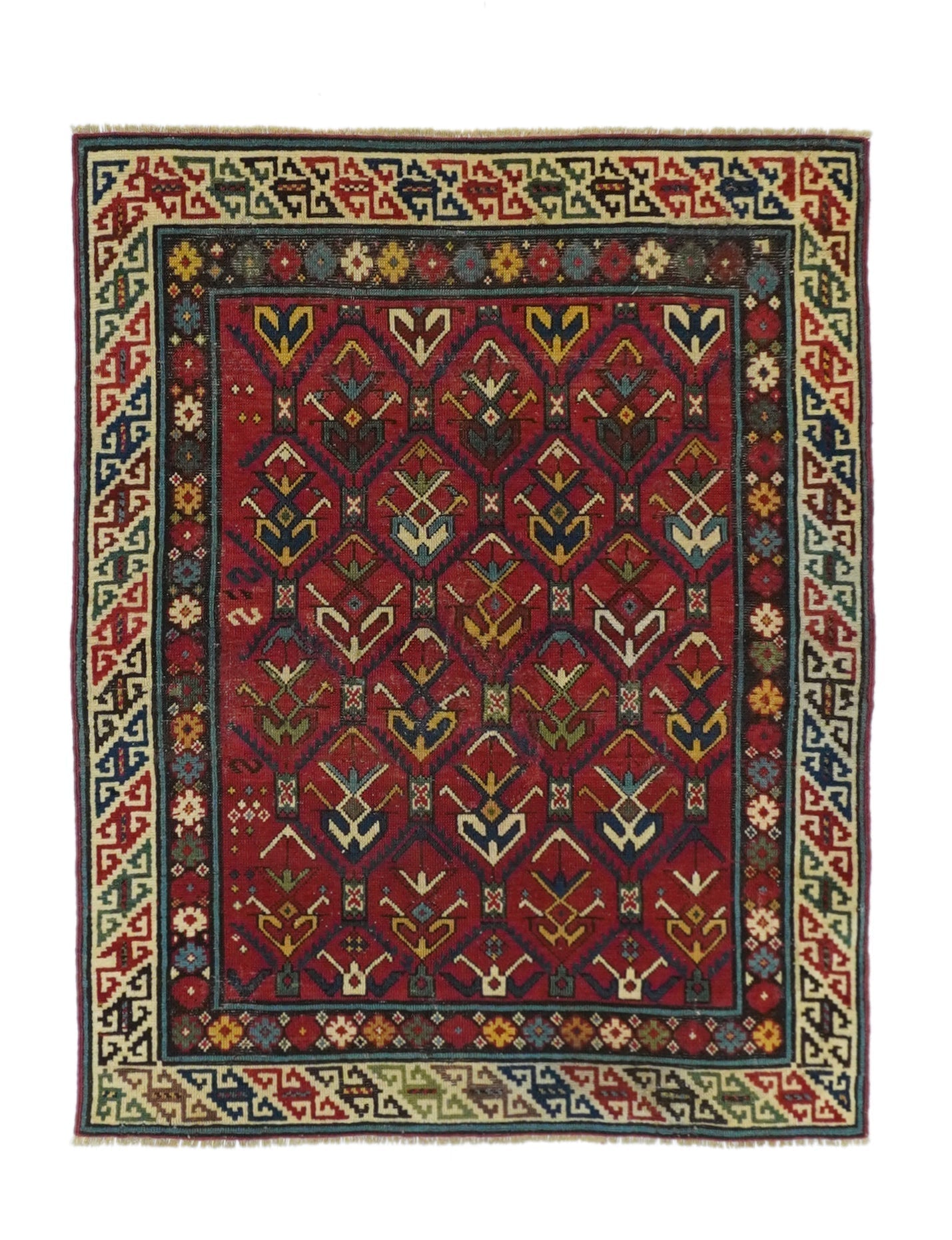 Antique Kuba Rug 3'1'' x 3'10''
