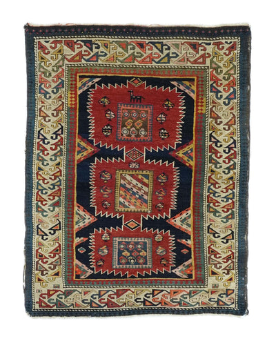 Antique Caucasian Shirvan Rug 3'5