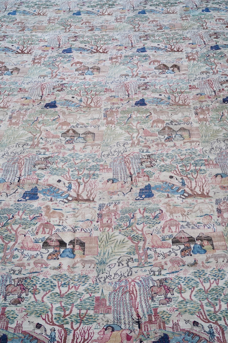 Antique  Lavar Kerman Rug 21'  x 29' 6'
